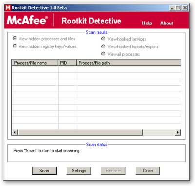RootKit Detective McAfee Avert Labs